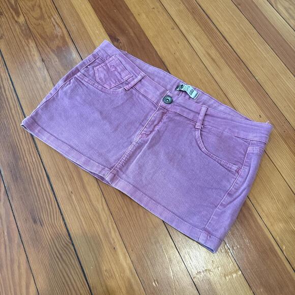 Pink denim micro mini jean skirt size 8 by TRF - Picture 7 of 8